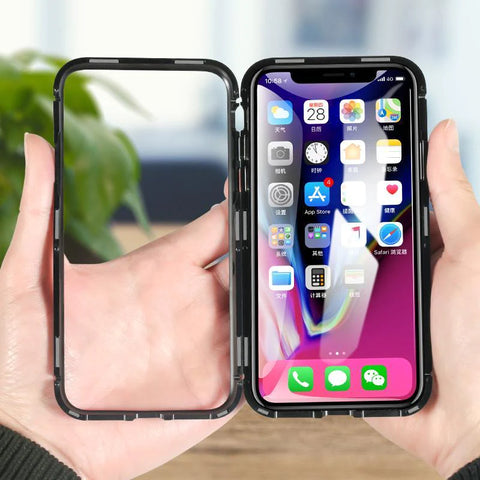Transparent Magnetic Back Case for Apple iphone Xs Max