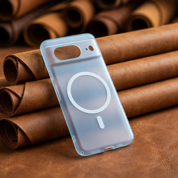 Blue Paper Matte Magsafe Case for Google Pixel 8