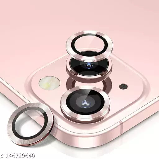 Pink Metallic camera ring lens guard for Apple iphone 14