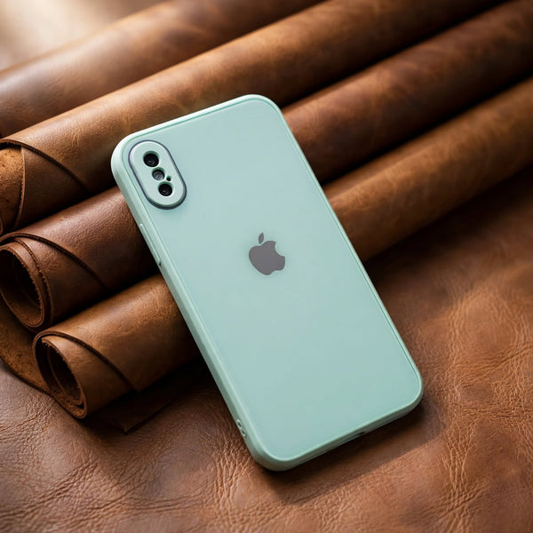 Sea Green Camera Safe mirror case for Apple Iphone X/Xs