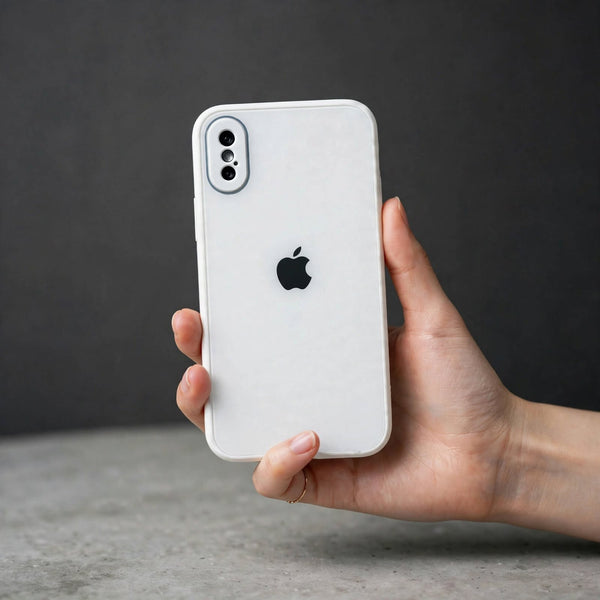 White Camera Safe mirror case for Apple Iphone X/Xs