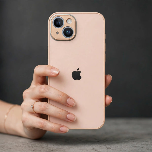Peach camera Safe mirror case for Apple iphone 14 plus