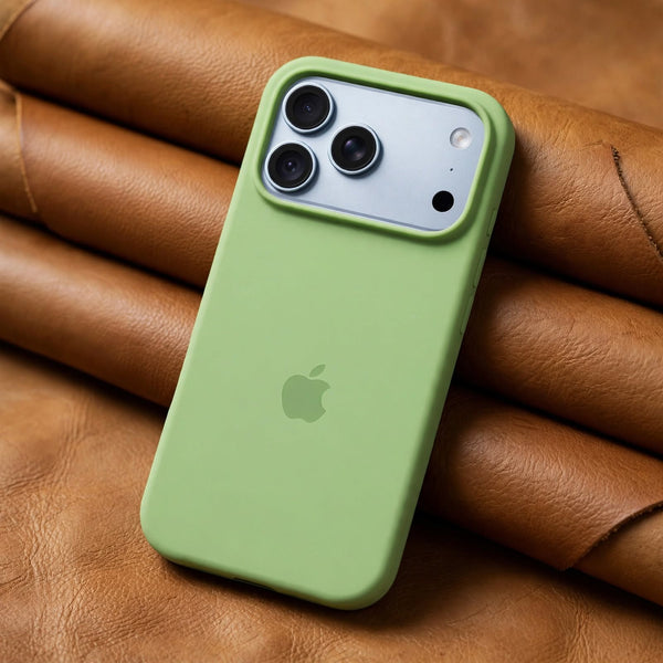 Light Green Original Silicone case for Apple iphone 18 Pro