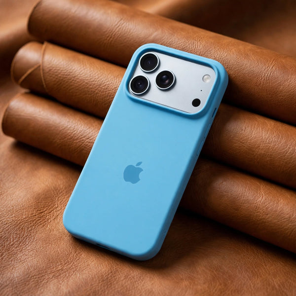 Sky Blue Original Silicone case for Apple iphone 18 Pro