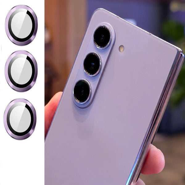 Purple Metallic camera ring lens guard for Samsung Galaxy Z Fold 5