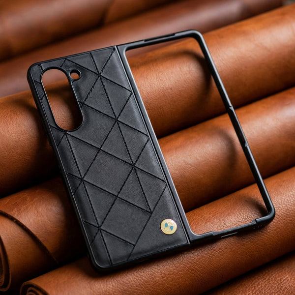 Black Cross BM Leather Case for Samsung Galaxy Z FOLD 5