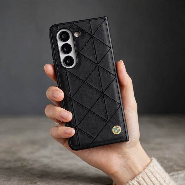 Black Cross BM Leather Case for Samsung Galaxy Z FOLD 5