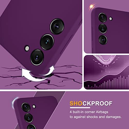 Dark Purple Camera Original Silicone case for Samsung S22
