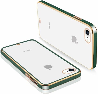 Dark Green Electroplated Transparent Case for Apple iphone se 2