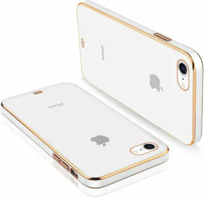 White Electroplated Transparent Case for Apple iphone se 2