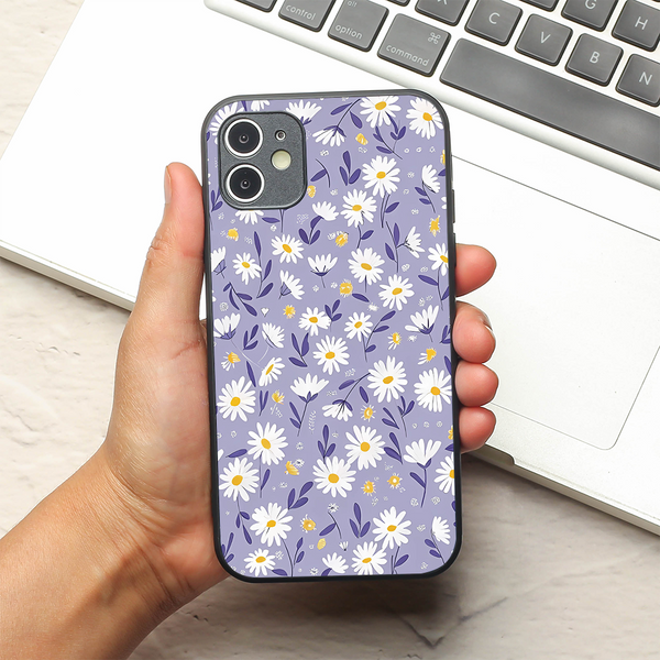 Lavender Daisies metal back case for Apple Iphone 12