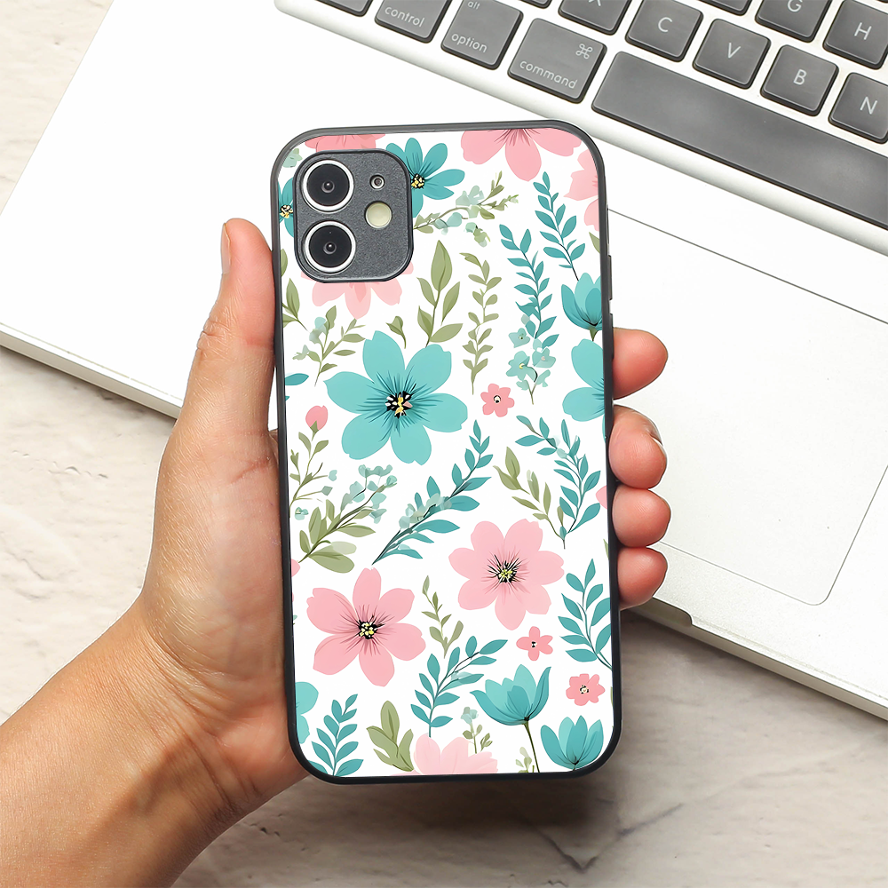 Floral Mist metal back case for Apple Iphone 12