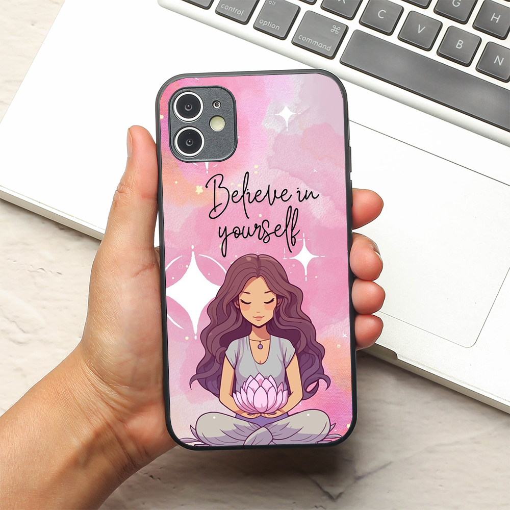 Lotus Girl metal back case for Apple Iphone 12