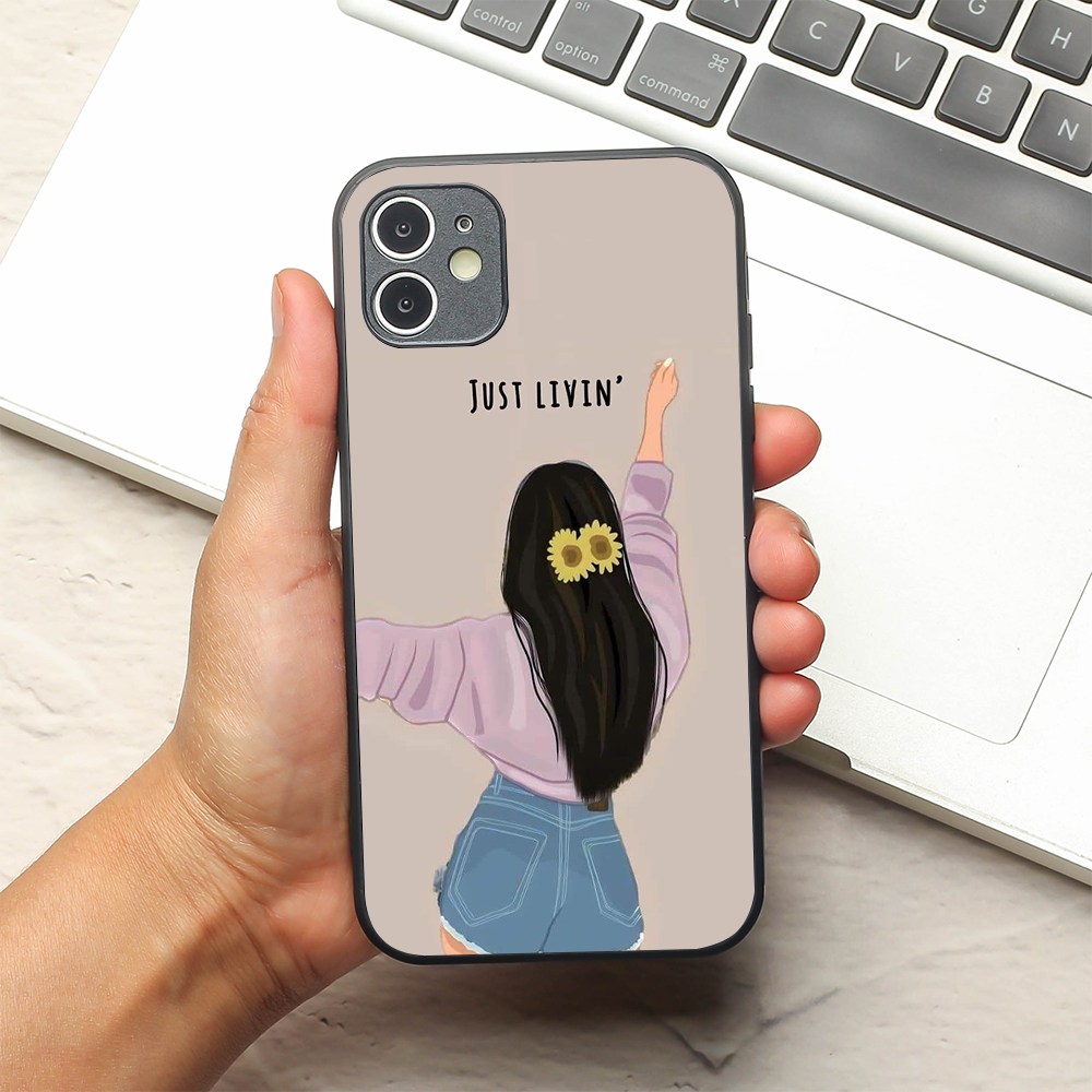 Just Livin metal back case for Apple Iphone 12