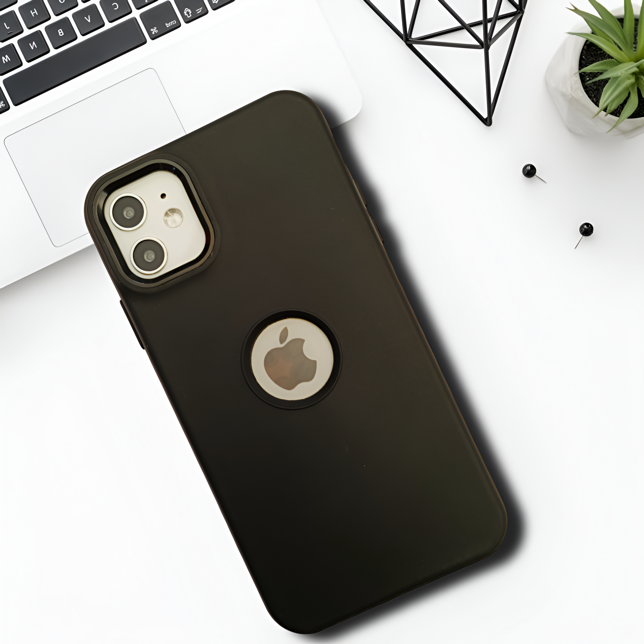 Spoov Black Silicone Case for Apple iphone 11