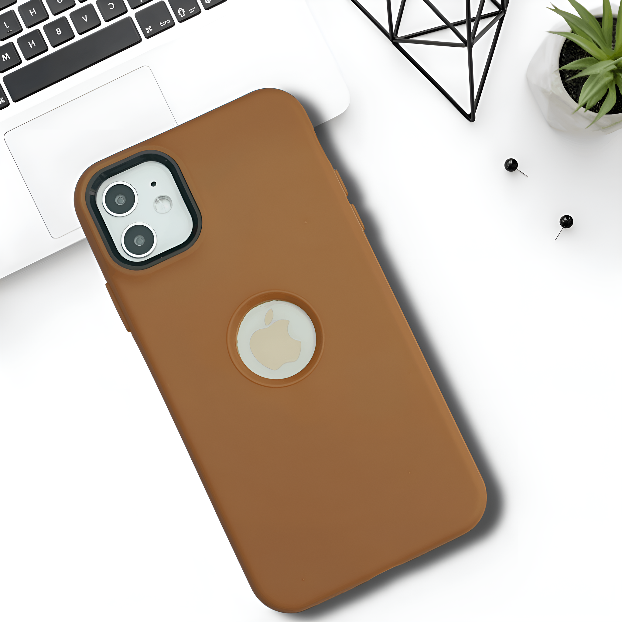 Spoov Brown Silicone Case for Apple iphone 11