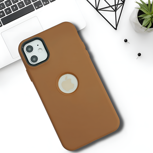 Spoov Brown Silicone Case for Apple iphone 12