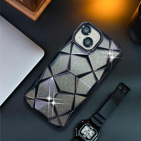 Dazzle Black Silicone case for Apple iphone 15