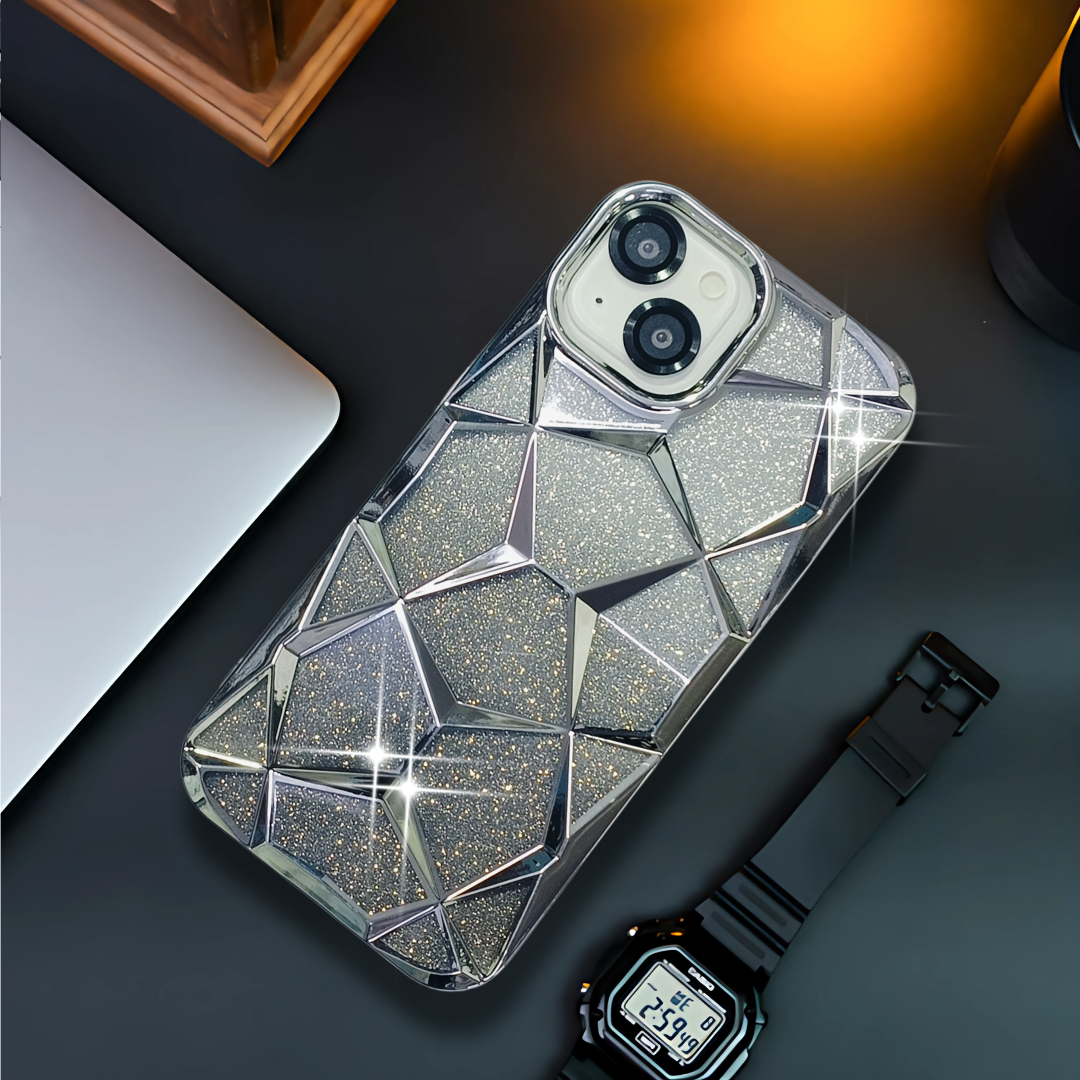 Dazzle Silver Silicone case for Apple iphone 13
