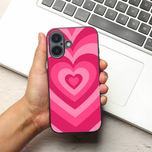 Retro Love metal back case for Apple Iphone 16 Plus