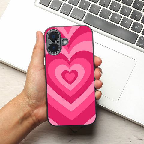 Retro Love metal back case for Apple Iphone 16 Plus