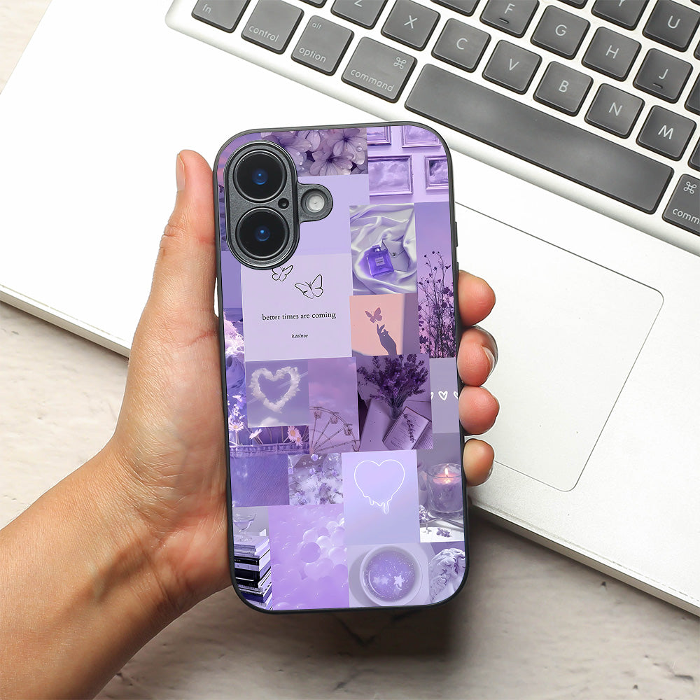 Lavender Dreams metal back case for Apple Iphone 16