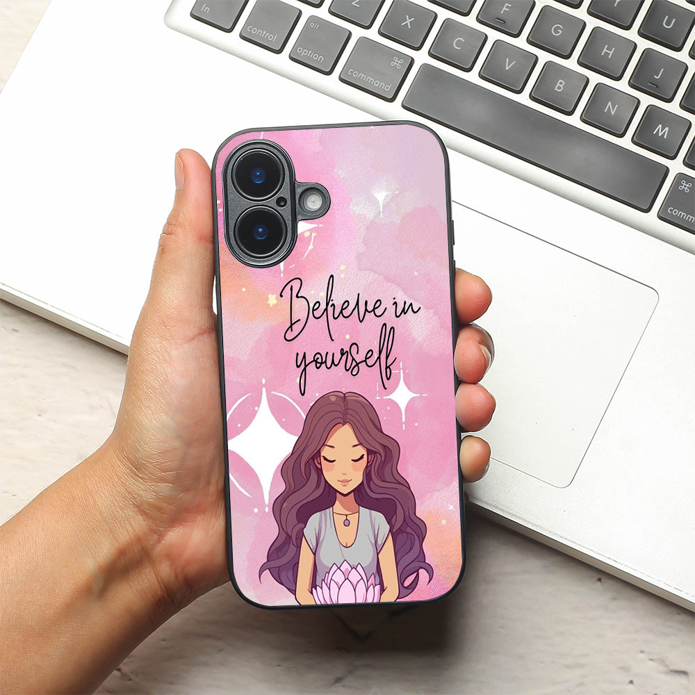 Lotus Girl metal back case for Apple Iphone 17