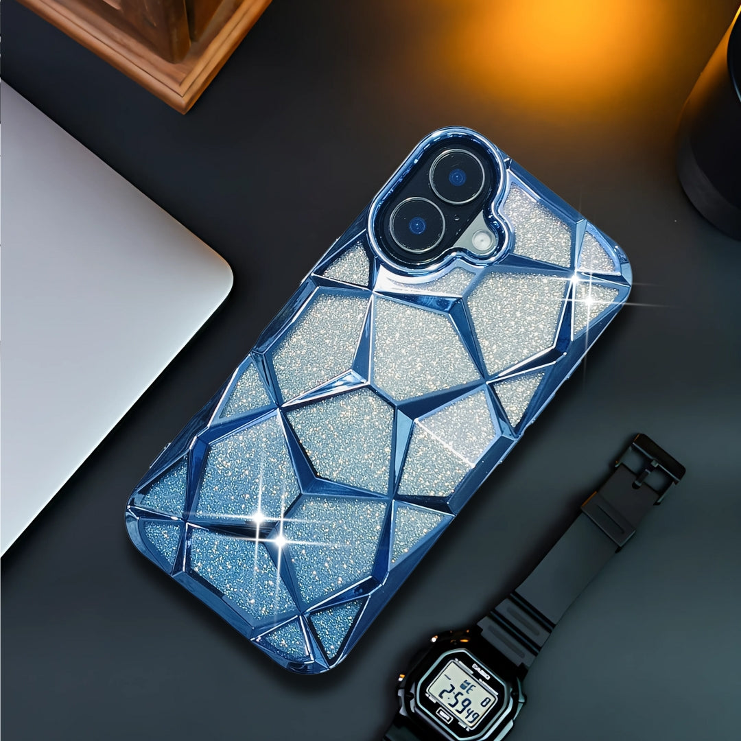 Dazzle Blue Silicone case for Apple iphone 16