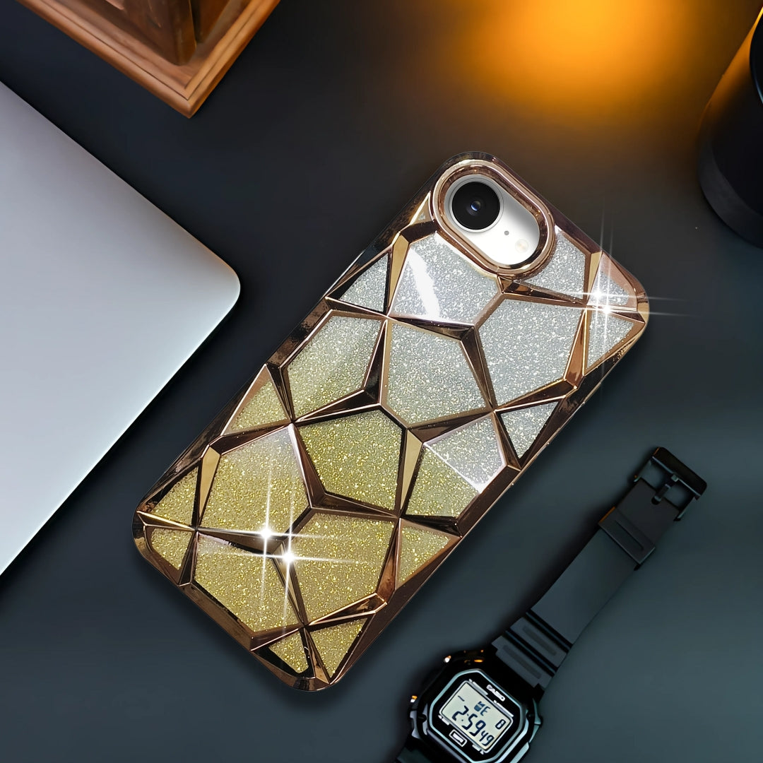 Dazzle Gold Silicone case for Apple iphone 16E