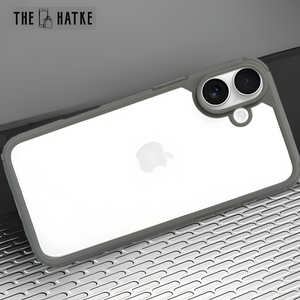 Pureview Grey Hybrid Shockproof Silicone Case for Apple Iphone 16 Plus
