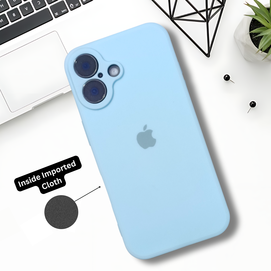 Light Blue Candy Silicone Case for Apple Iphone 16