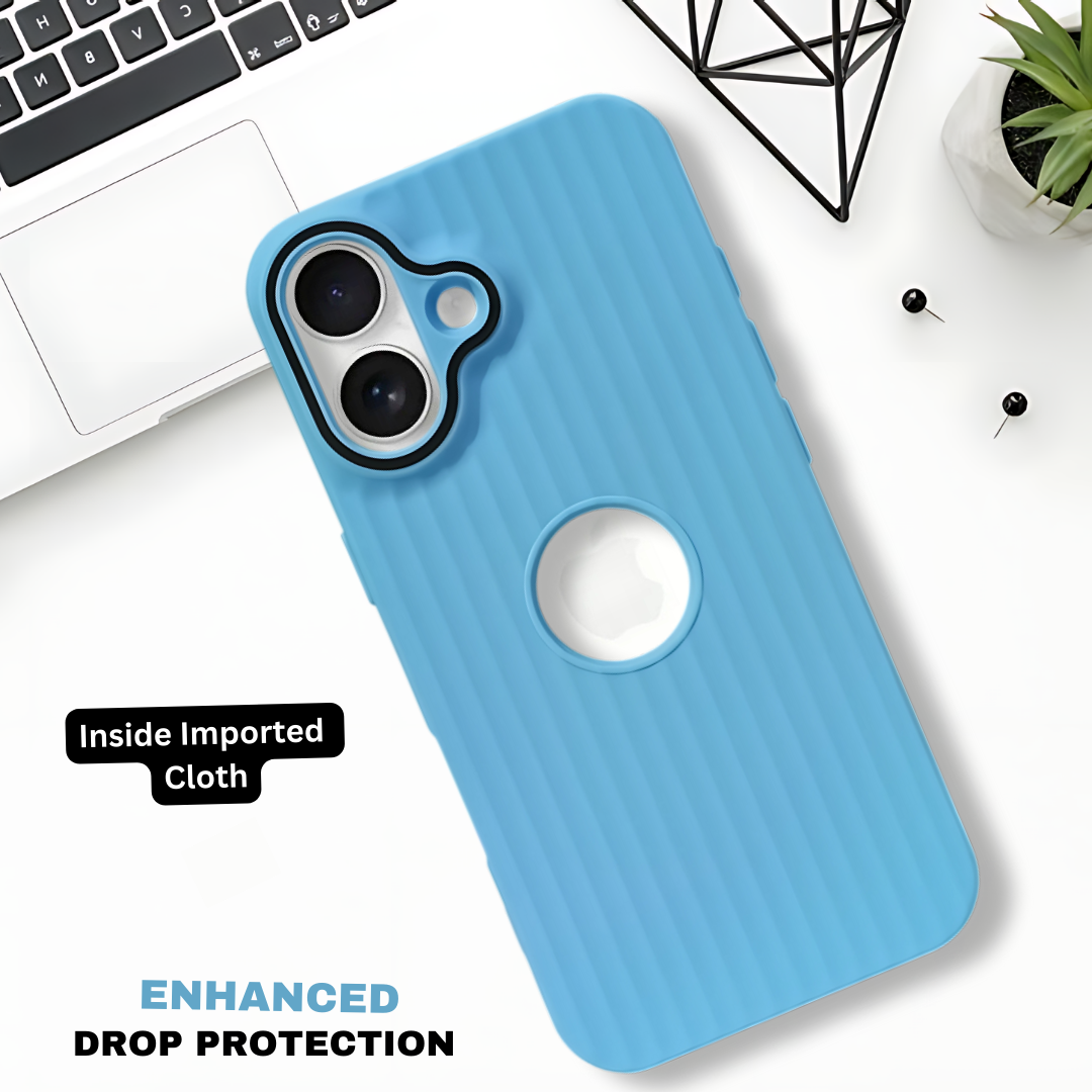 SleekLine Skyblue Silicone Case for Apple Iphone 16