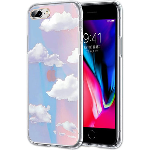 Cloud Transparent silicone case for Apple iPhone 7