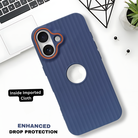SleekLine Dark blue Silicone Case for Apple Iphone 16