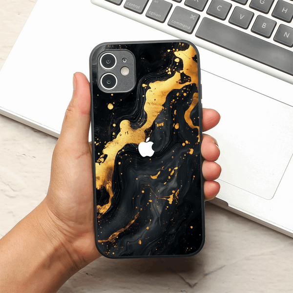 Black Gold Blaze MB case for Apple Iphone 12