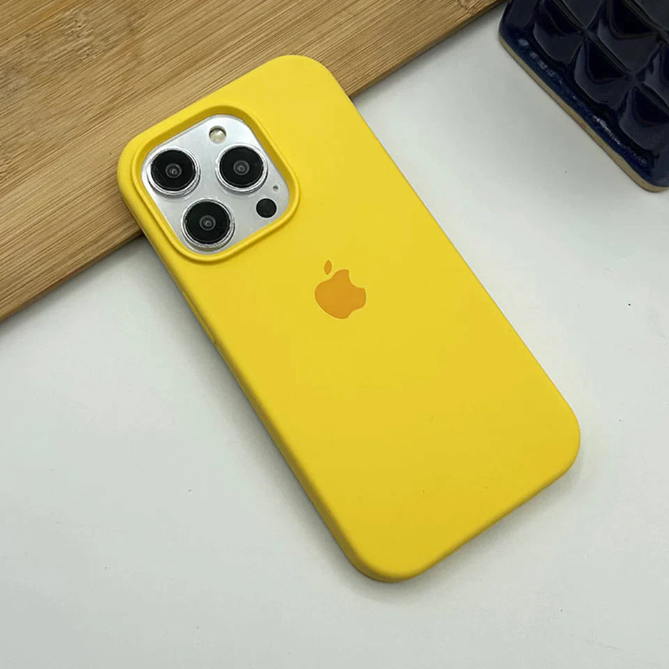 Yellow Original Silicone case for Apple iphone 15 Pro Max – The Hatke