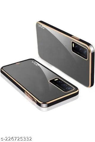 Black Electroplated Transparent Case for Vivo Y20