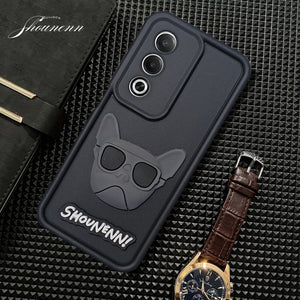 Black SHOUNENN BULLDOG Silicone case for Oppo K12X