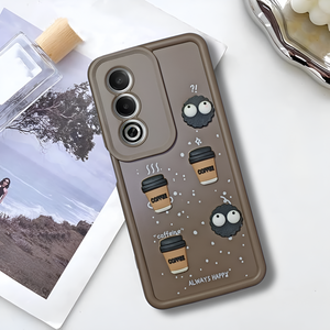 Brown COFFEE (ALWAYS HAPPY) Silicone case for Oppo K12X