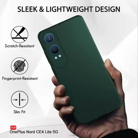 Dark Green Candy Silicone Case for Oneplus Nord CE 4 Lite