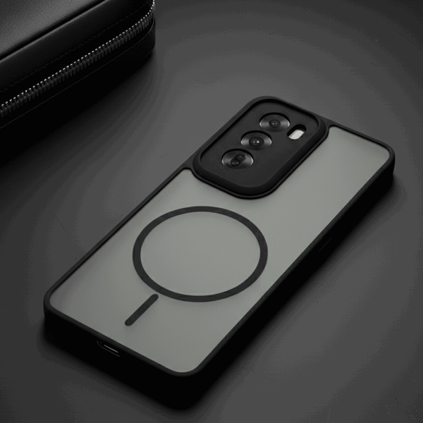 KYRON Black Matte Case for Oppo Reno 12 - The Hatke