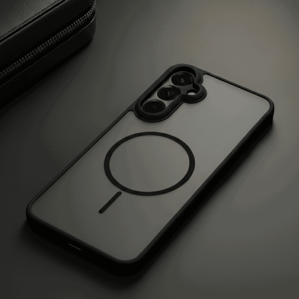 KYRON Black Matte Case for Samsung A55 - The Hatke