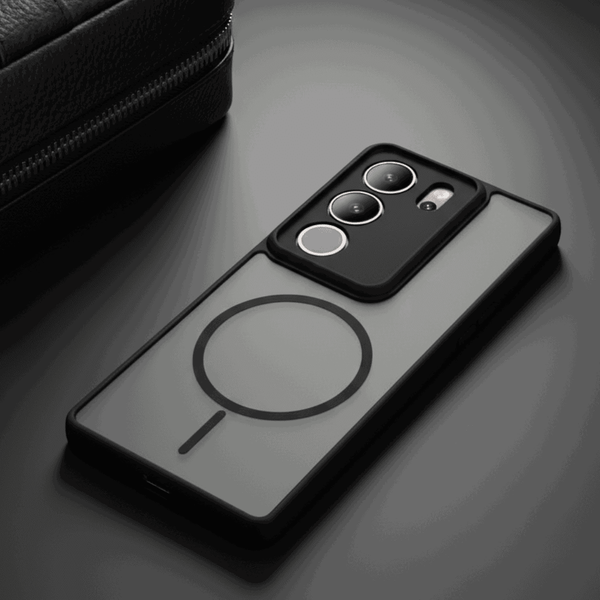 KYRON Black Matte Case for Vivo V29 - The Hatke