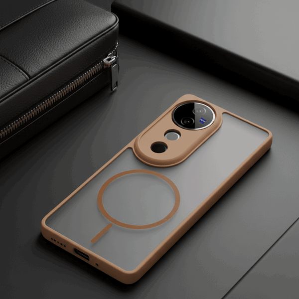 KYRON Brown Matte Case for Vivo V40 Pro - The Hatke