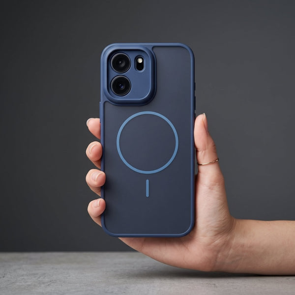 KYRON Dark blue Camera Protection Matte Case for Oneplus Nord Ce 6 - The Hatke