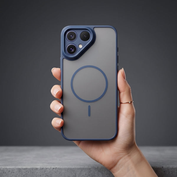 KYRON Dark blue Camera Protection Matte Case for Tecno Pova Curve 2 - The Hatke