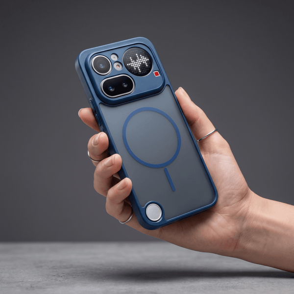 KYRON Dark Blue Matte Camera Protection Case for Nothing Phone 4a Pro - The Hatke
