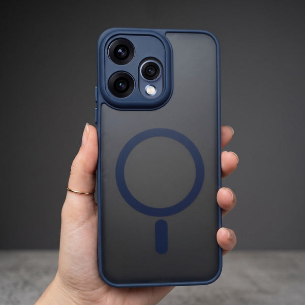 KYRON Dark Blue Matte Camera Protection Case for Oppo Reno 15 - The Hatke