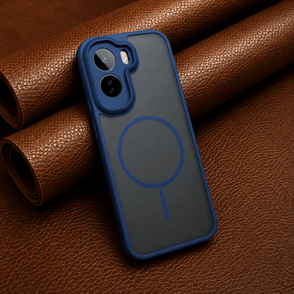 KYRON Dark Blue Matte Camera Protection Case for Vivo T5 Pro - The Hatke