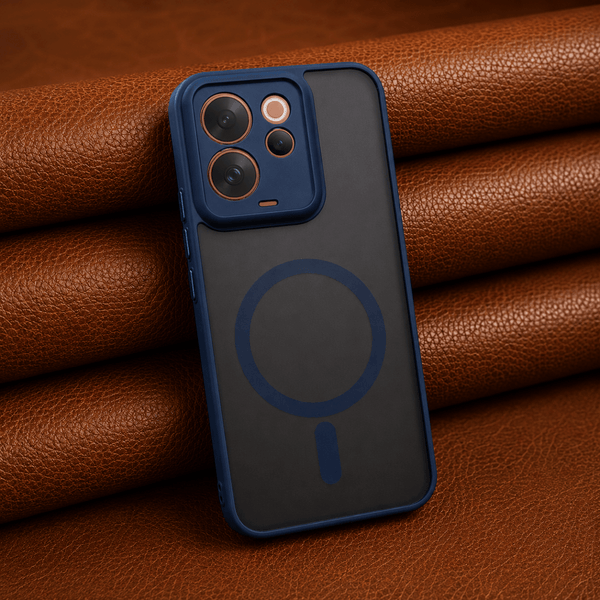 KYRON Dark Blue Matte Camera Protection Case for Vivo V70 Elite - The Hatke